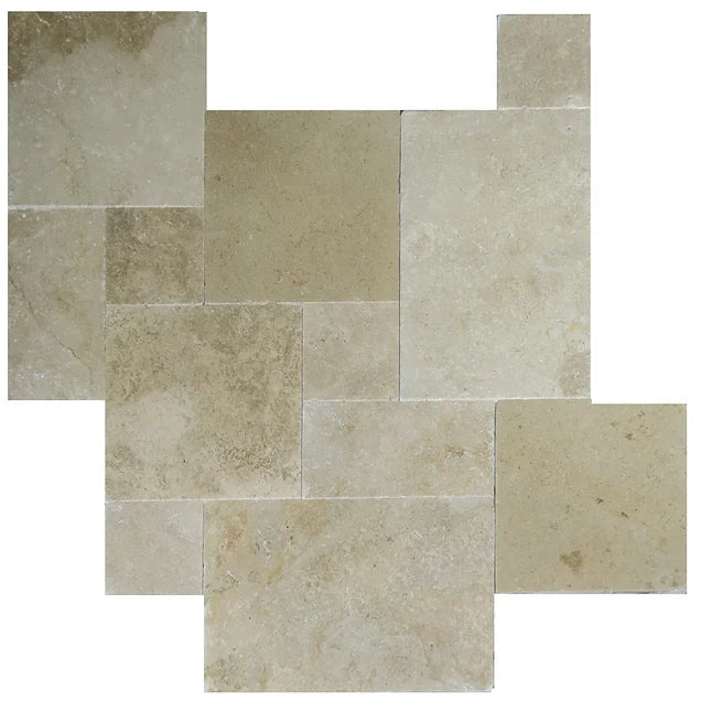 Walnut Tumbled Travertine Pavers
